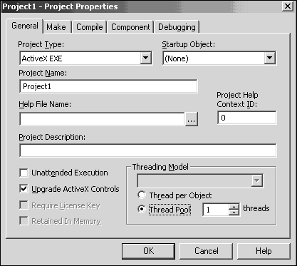 VB's Project Properties Dialog