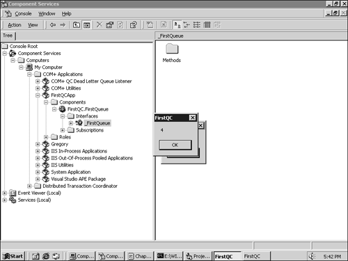 The methods are executed by the Player when FirstQCApp is run.