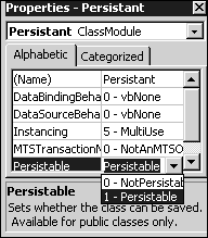 Making an object persistable in Visual Basic 6.