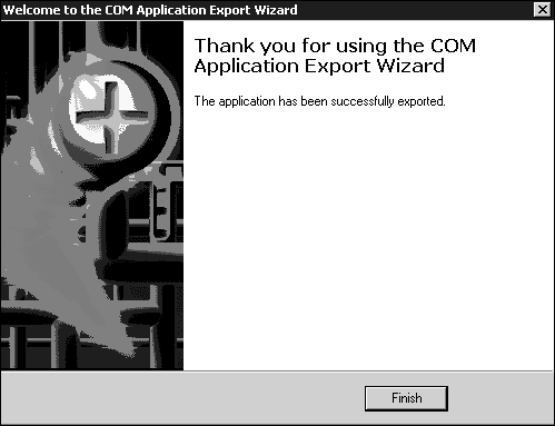 A successful application export.