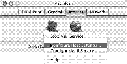 Configuring the Mac OS X Server Mail Server.