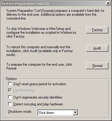 The new system preparation Factory Mode provides a means to install additional applications or drivers.