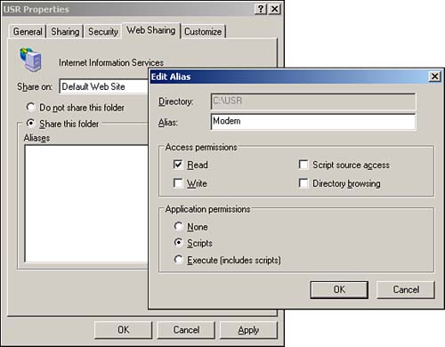 Enabling remote file sharing by creating a virtual directory that is accessible via WebDAV.
