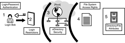 The NetWare 6 security model.
