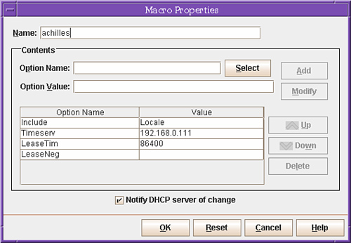 The Properties window.