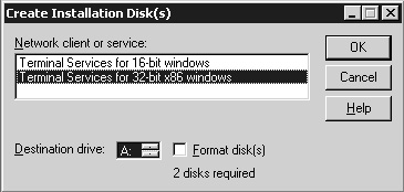 Windows Terminal Services Client Creator utility.