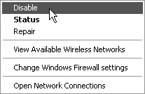 Disabling Your Wireless Network Adapter