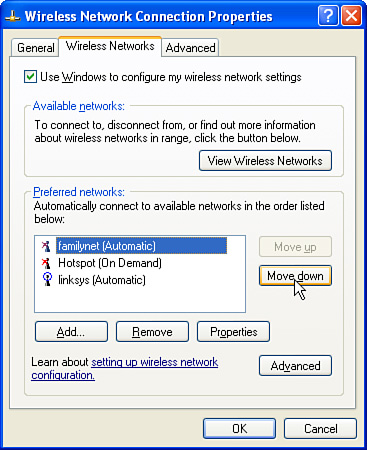 Changing the Priority of a Preferred Network