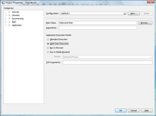 NetBeans: Running in Web Start mode