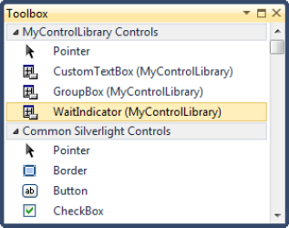 The WaitIndicator control in the Toolbox