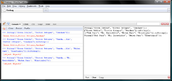 Converting an array and object to a string