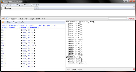 pirates has 15 elements rather than 18 after invoking its shift() method three times.