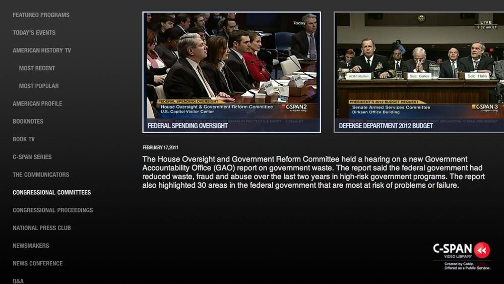 There is not doubt that C-SPAN.org’s web app is relevant for a niche audience interested in government and public affairs