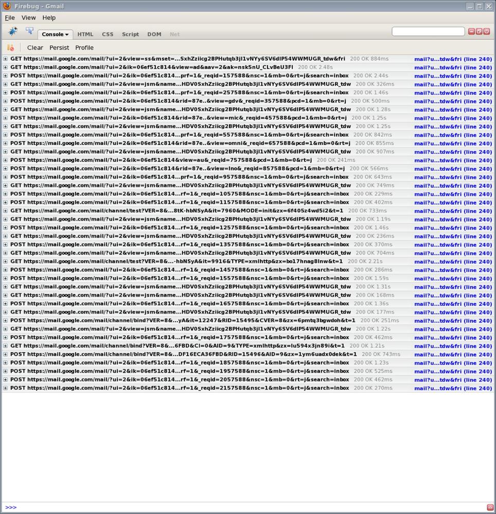 Firebug in Gmail