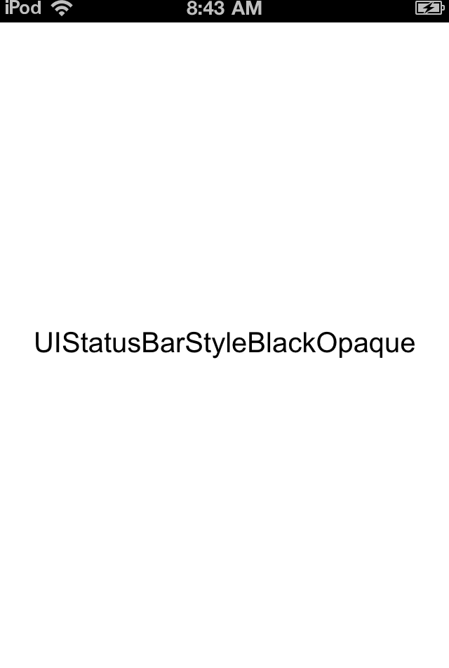 Black status bar