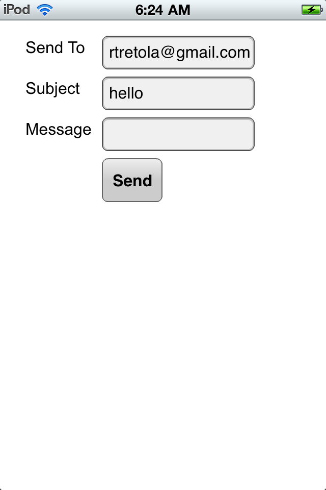 Sample email application