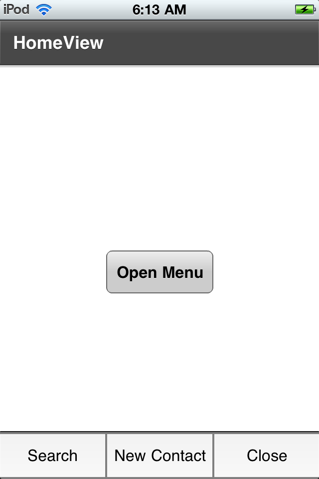 ViewMenu with 3 items