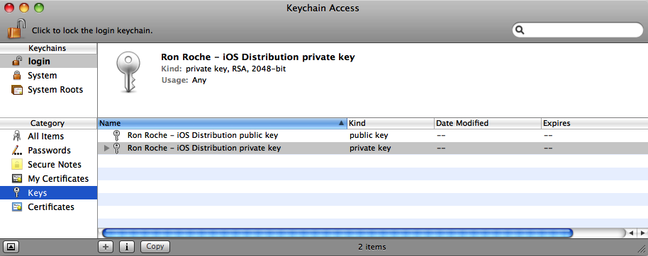 Distribution keys with identifiable names