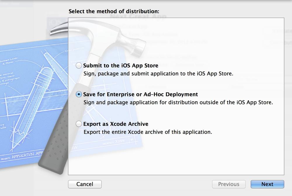 Ad Hoc Distribution packaging options