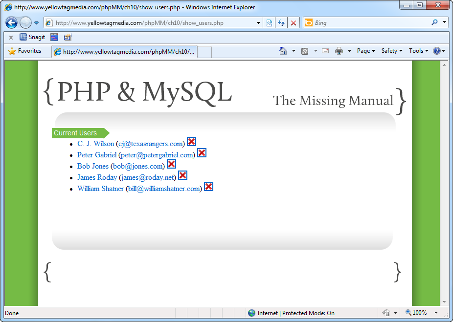 One of the things you’ll do over and over in PHP apps is list things. Whether it’s users or groups or products, listing is just one of those common tasks. So now’s the time to make sure you understand how to iterate, or loop, over a list of results from SQL. Get that, and you’ve got the core to about a third of all the common things you’ll ever do in PHP web apps.