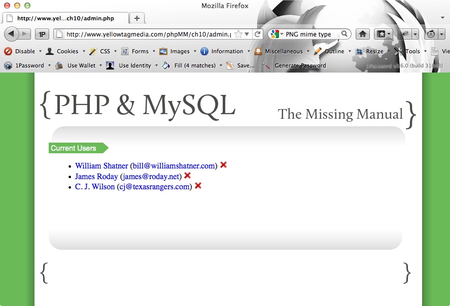 You’re probably still getting used to scripts calling scripts which in turn build links to other scripts. Take your time, because you’re going to be doing this a lot in your PHP programming career. Believe it or not, there are large-scale PHP apps that don’t use any straight HTML files at all. Wordpress, for example, is 100 percent PHP.