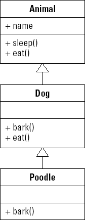 This diagram describes a three-part inheritance relationship.