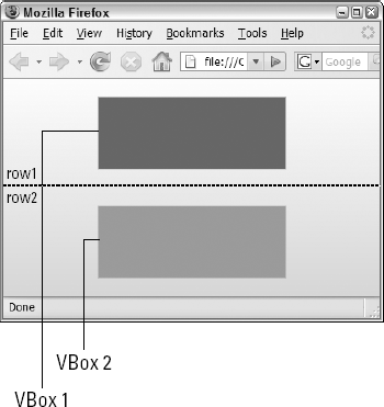 An application using advanced constraints