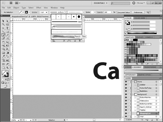 Setting the brush properties