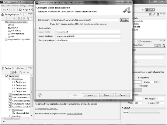 Configuring the ColdFusion service