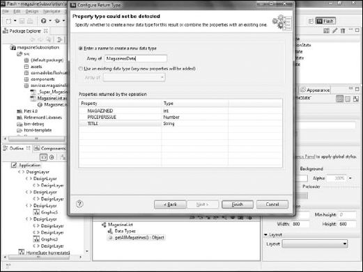 Entering the name of the property type for the data.