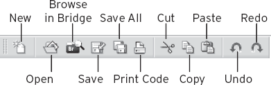 The Standard toolbar contains frequently used editing commands.