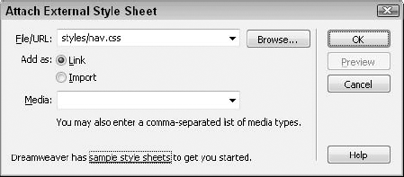 You can use either the Link or Import methods for attaching an external style sheet.