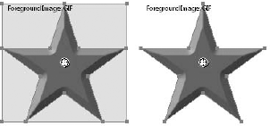 The Fireworks image on the left uses a slice object, whereas the image on the right uses a polygon hotspot.