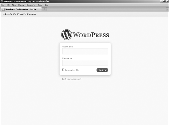You know you've run a successful WordPress installation when you see the login page.