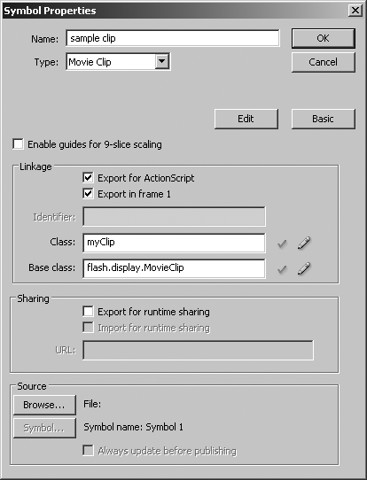 Specifying linkage properties