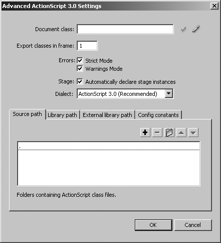 Preferences specific to the current FLA file