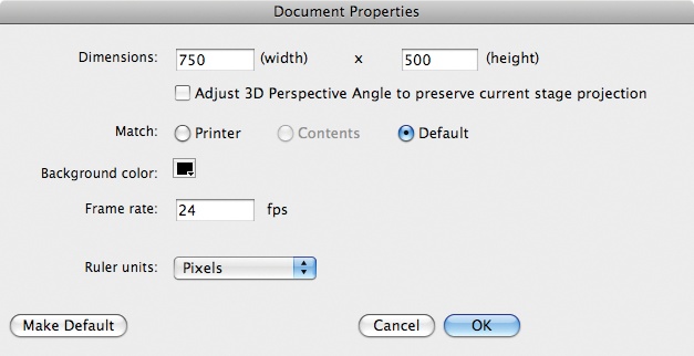 Setting document properties