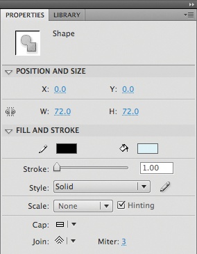 Fill and stroke properties