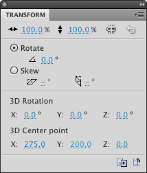 Transform panel