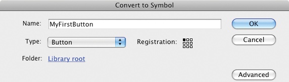 The Convert to Symbol dialog