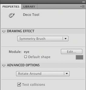 Deco tool Symmetry Brush properties