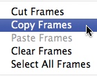 Using the Copy Frames feature instead of the traditional Copy feature