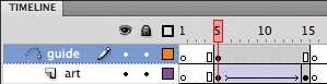 Transforming a layer with a stroke into a classic motion guide layer