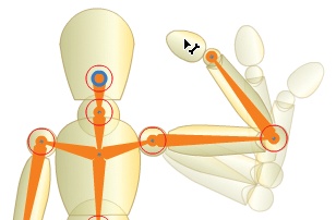 Using onion skinning to assist in posing an armature