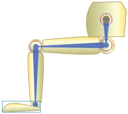 A posed leg armature