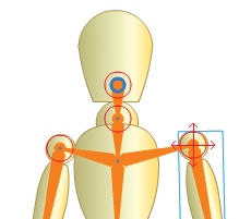 x and y joint translation enabled for one shoulder