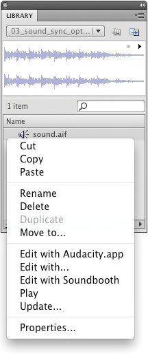 Editing a sound in an external application