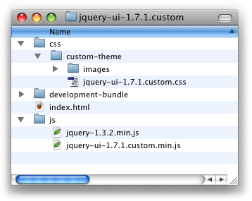 jQuery download folder structure