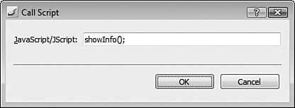 The Call Script behavior allows you to easily call a script when a specified event is triggered.