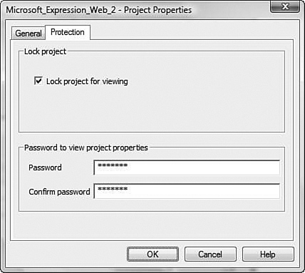 The Project Properties dialog allows you to set macro protection so a password is required to view your code.